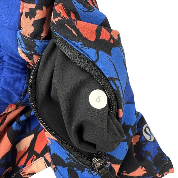 LULULEMON Tracker Short IV Size 6 Paint Storm Harbor Blue Multi - Picture 5 of 8